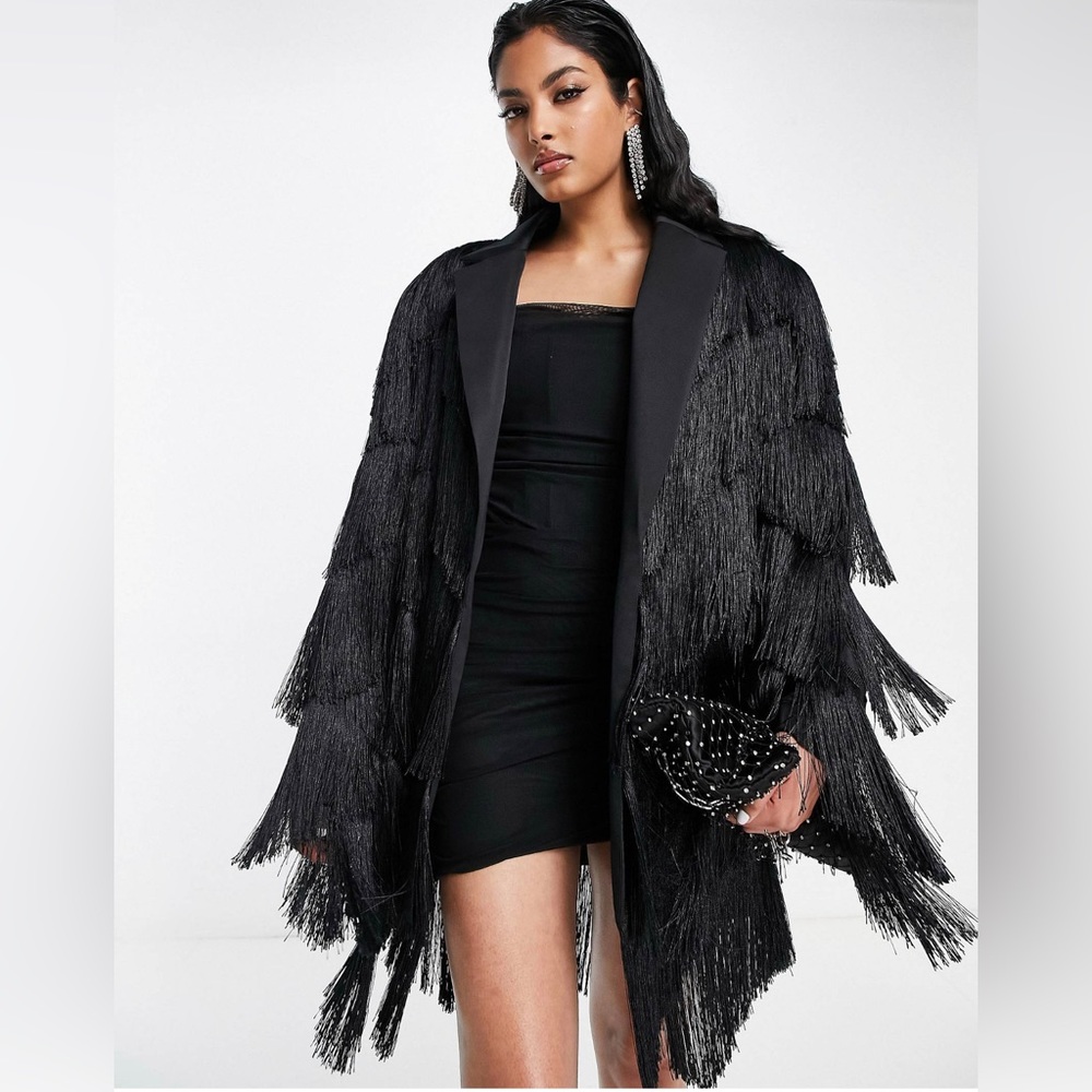 ASOS Black Fringe Blazer
